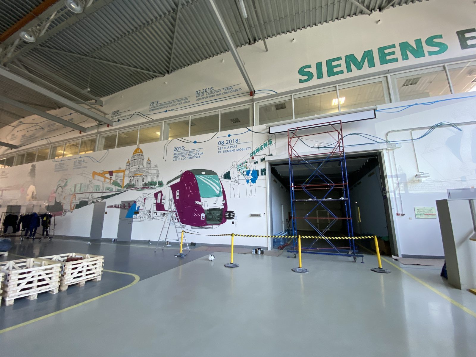Роспись стены на заводе Siemens EP – фото 1